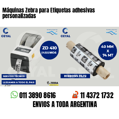 Máquinas Zebra para Etiquetas adhesivas personalizadas