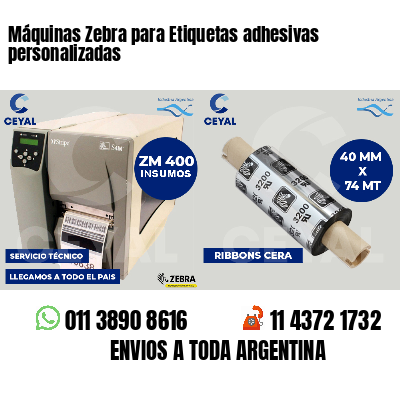 Máquinas Zebra para Etiquetas adhesivas personalizadas