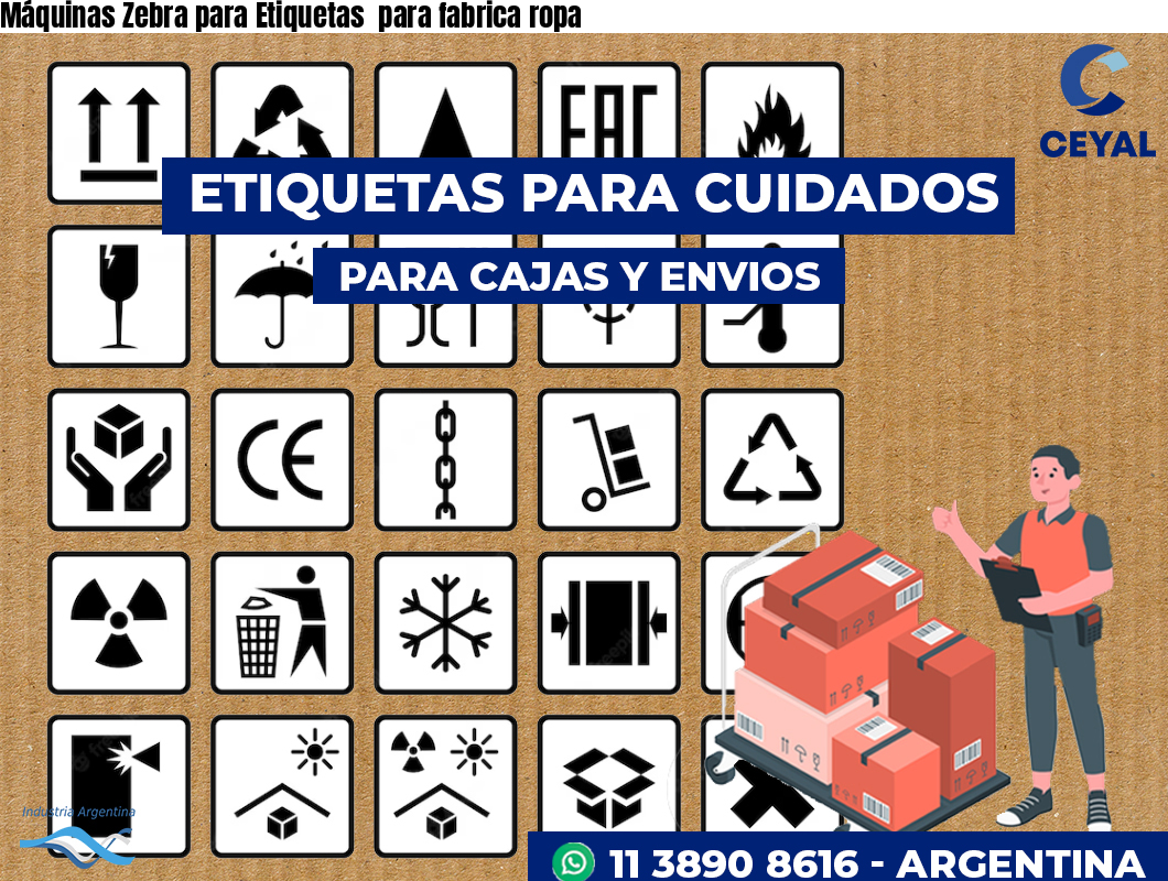 Máquinas Zebra para Etiquetas  para fabrica ropa