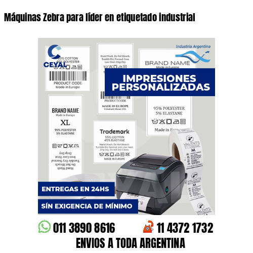 Máquinas Zebra para líder en etiquetado industrial
