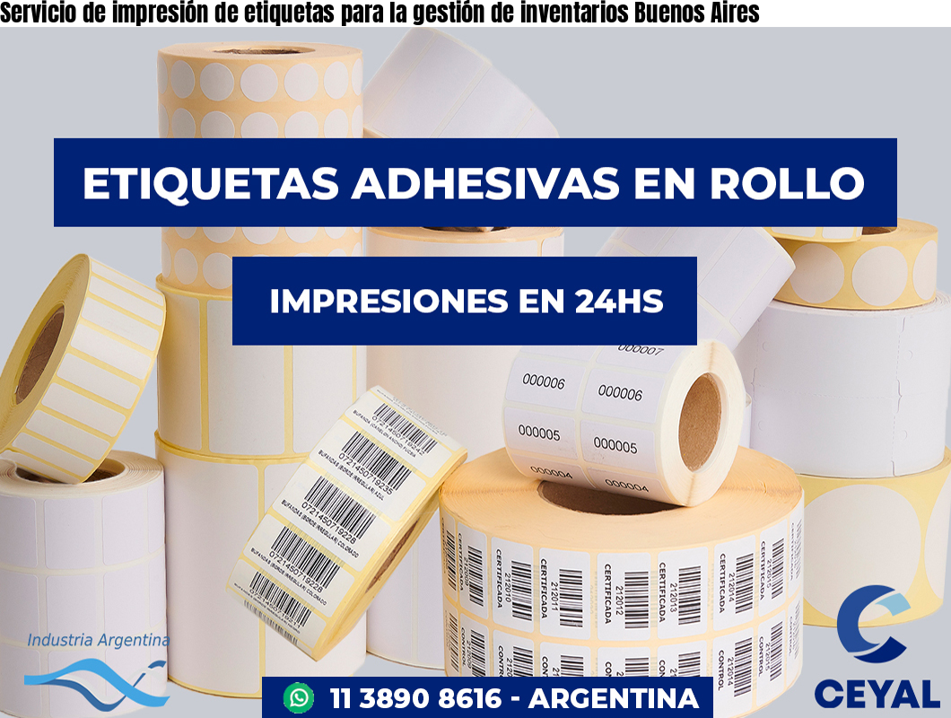 Servicio de impresión de etiquetas para la gestión de inventarios Buenos Aires
