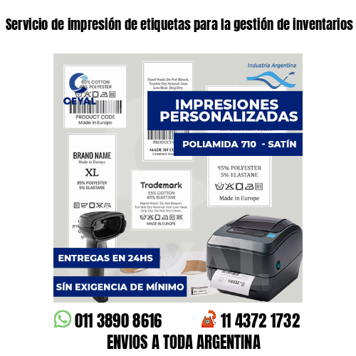 Servicio de impresión de etiquetas para la gestión de inventarios Buenos Aires