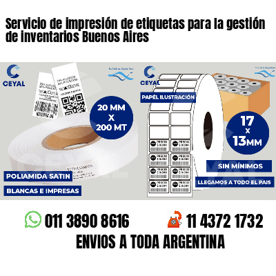 Servicio de impresión de etiquetas para la gestión de inventarios Buenos Aires