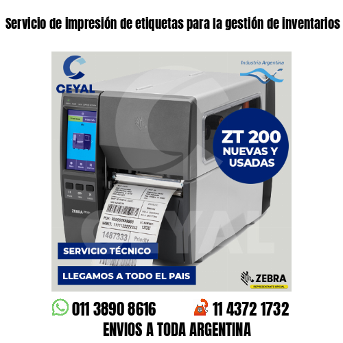 Servicio de impresión de etiquetas para la gestión de inventarios Buenos Aires
