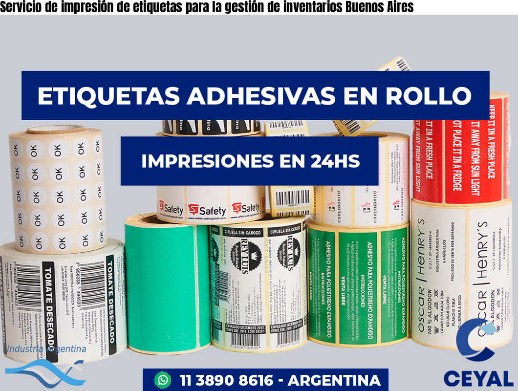 Servicio de impresión de etiquetas para la gestión de inventarios Buenos Aires