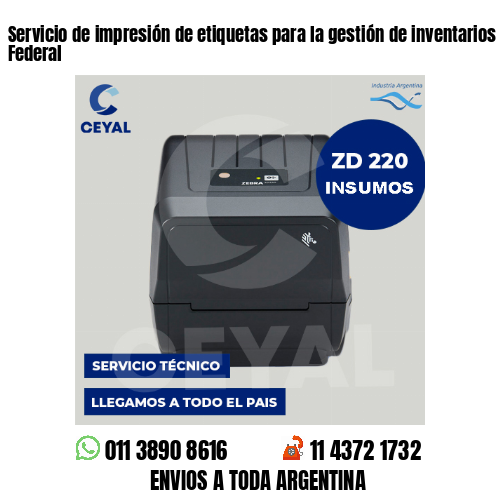 Servicio de impresión de etiquetas para la gestión de inventarios Capital Federal