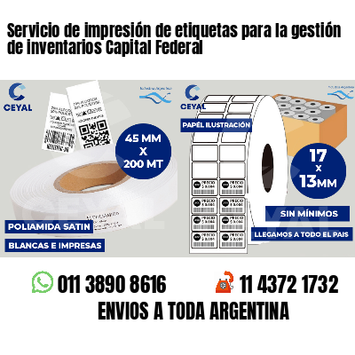 Servicio de impresión de etiquetas para la gestión de inventarios Capital Federal