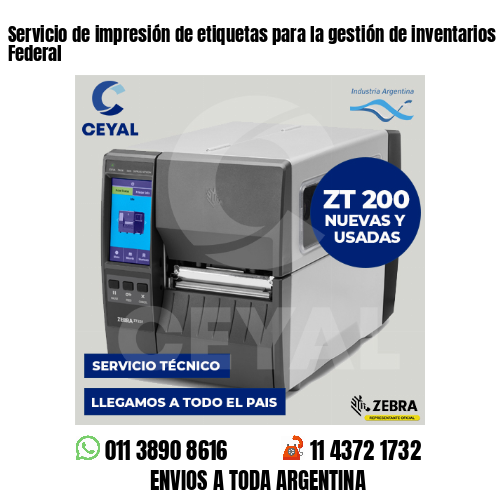 Servicio de impresión de etiquetas para la gestión de inventarios Capital Federal