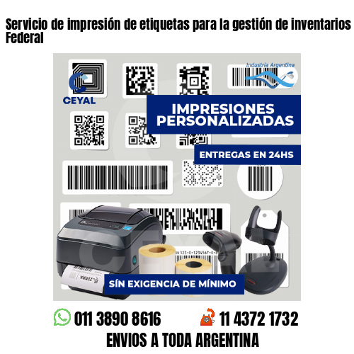 Servicio de impresión de etiquetas para la gestión de inventarios Capital Federal