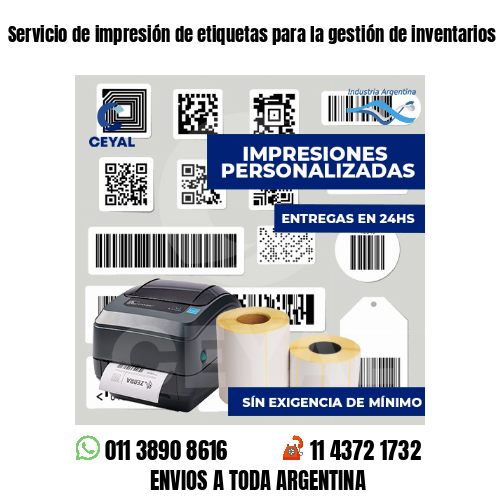 Servicio de impresión de etiquetas para la gestión de inventarios argentina
