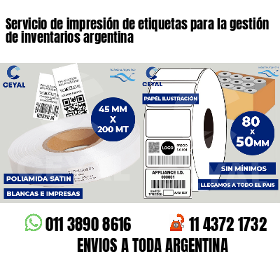 Servicio de impresión de etiquetas para la gestión de inventarios argentina