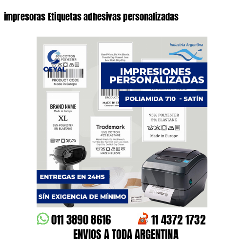 impresoras Etiquetas adhesivas personalizadas