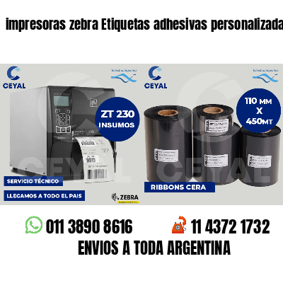 impresoras zebra Etiquetas adhesivas personalizadas