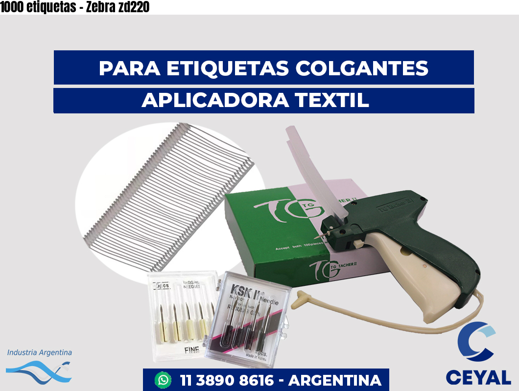 1000 etiquetas - Zebra zd220
