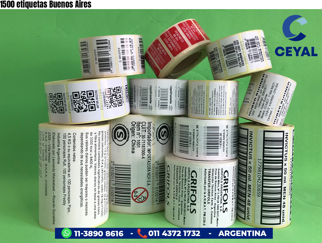 1500 etiquetas Buenos Aires