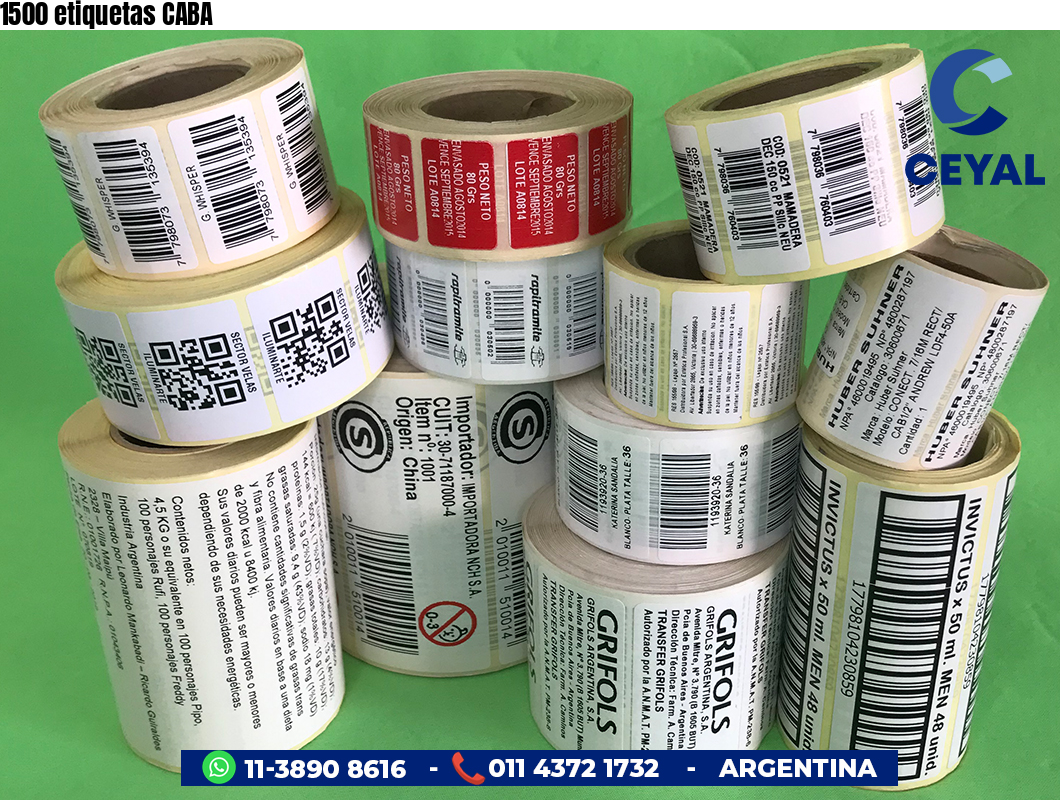 1500 etiquetas CABA