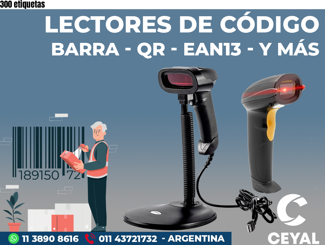 300 etiquetas