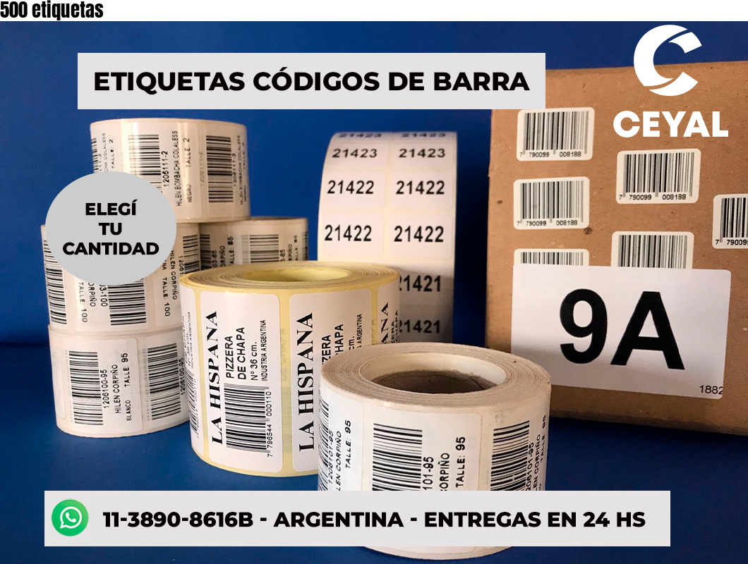 500 etiquetas
