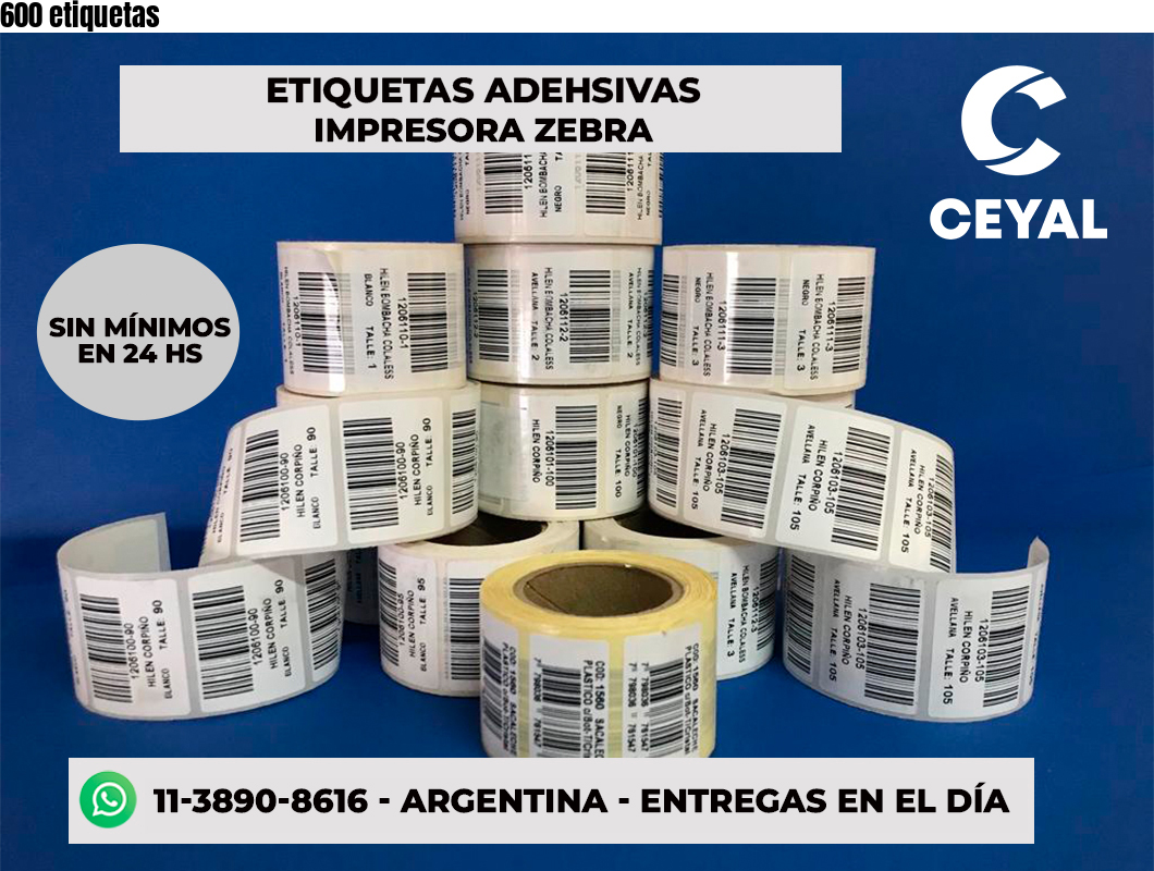 600 etiquetas