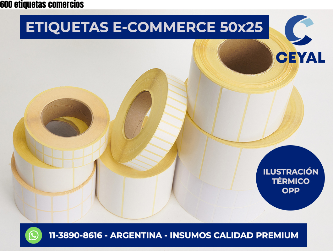 600 etiquetas comercios