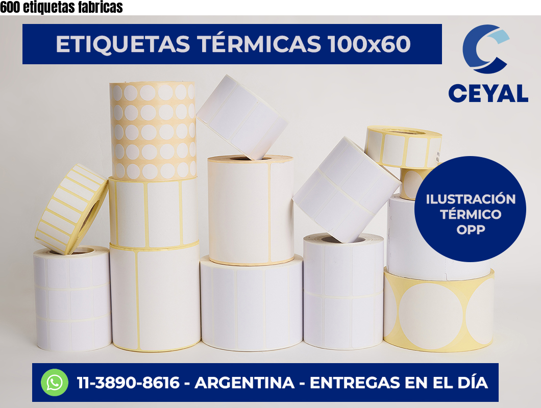600 etiquetas fabricas