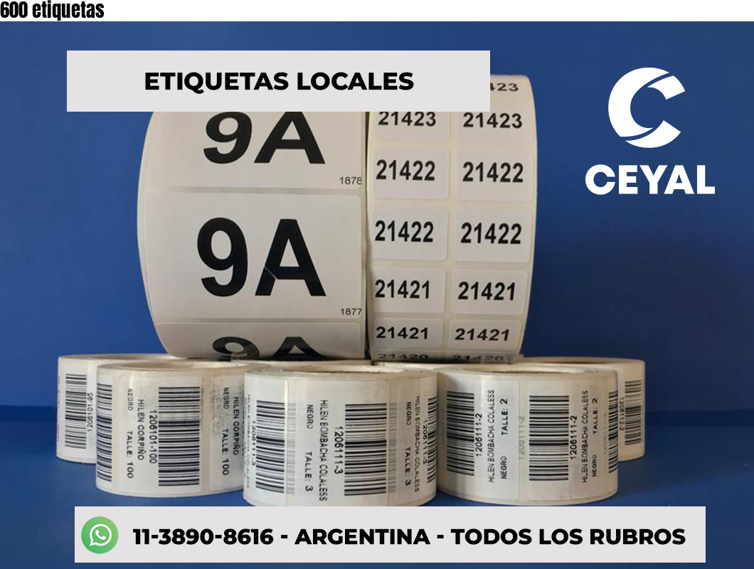 600 etiquetas