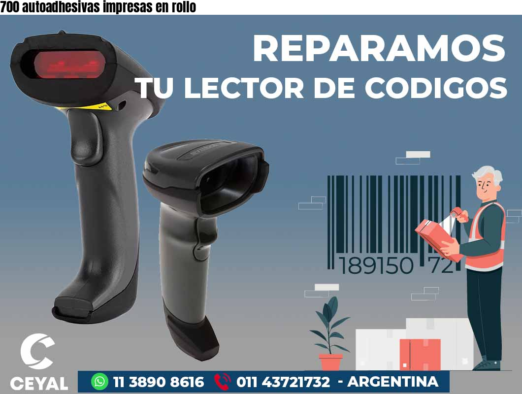 700 autoadhesivas impresas en rollo