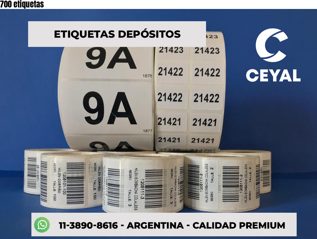700 etiquetas