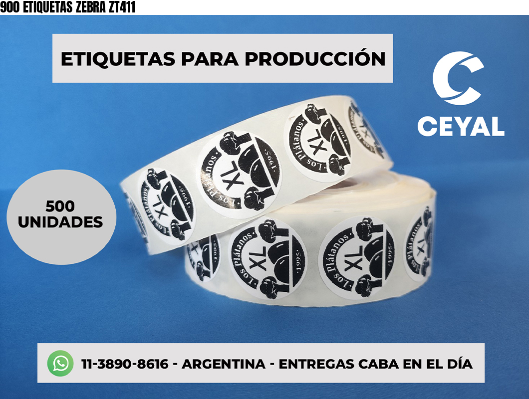 900 ETIQUETAS ZEBRA ZT411