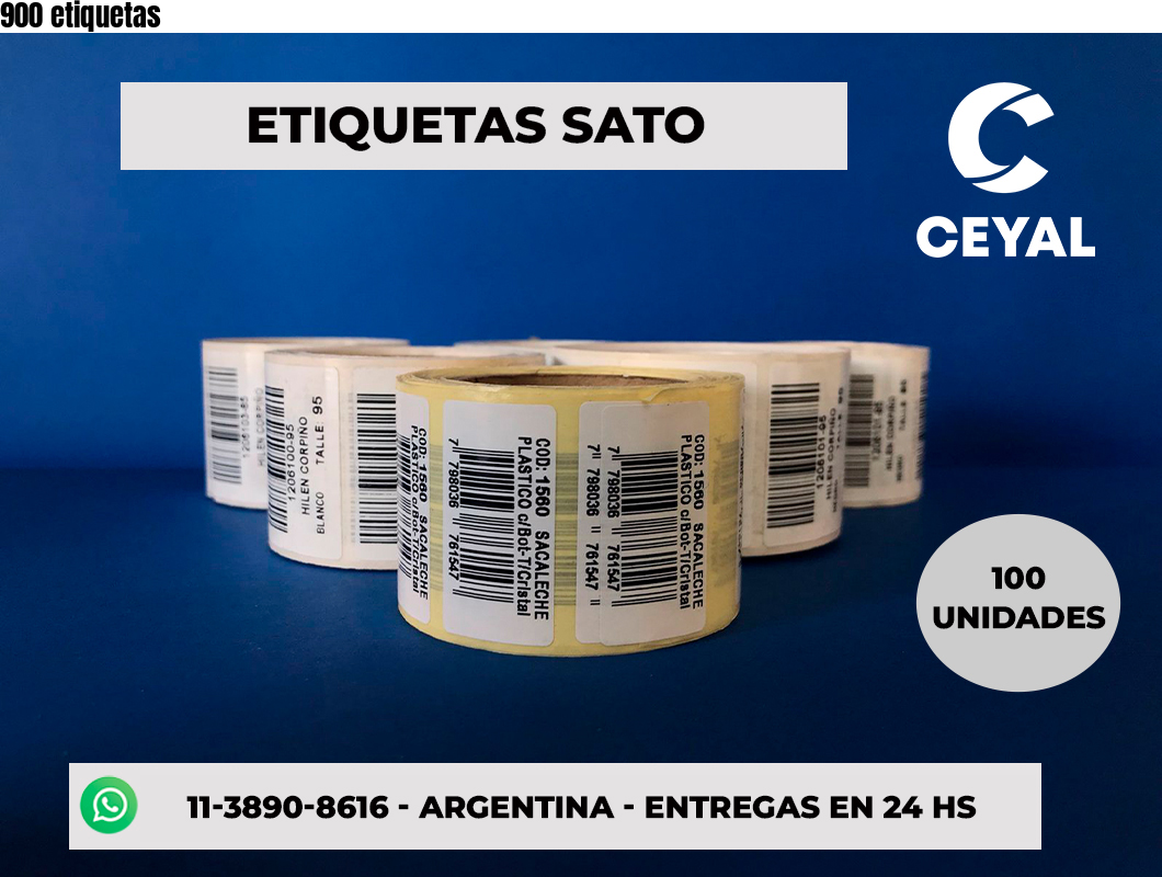 900 etiquetas