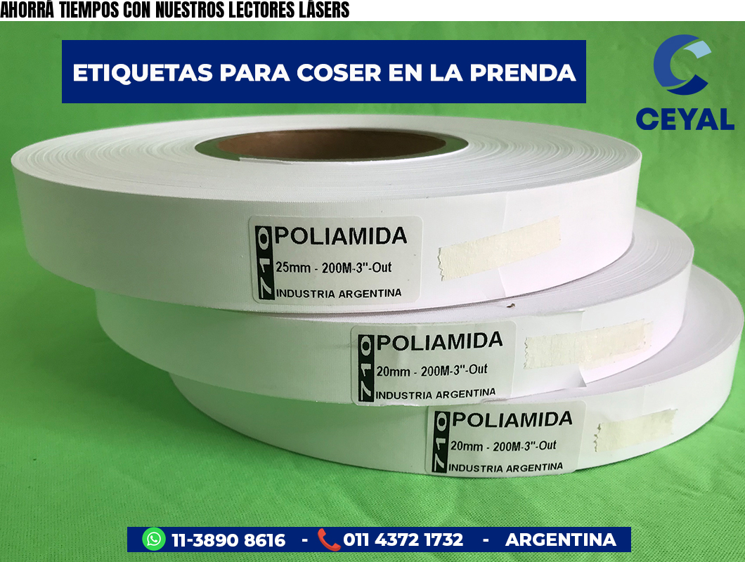 AHORRÁ TIEMPOS CON NUESTROS LECTORES LÁSERS