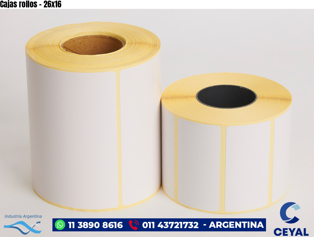 Cajas rollos - 26x16