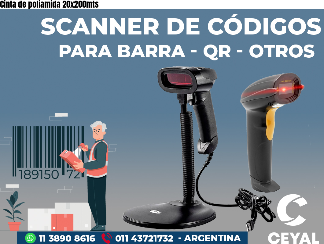 Cinta de poliamida 20x200mts