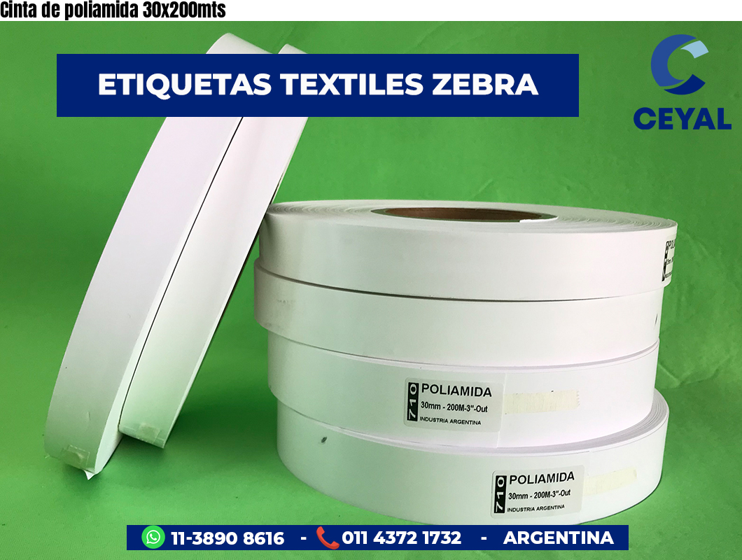 Cinta de poliamida 30x200mts