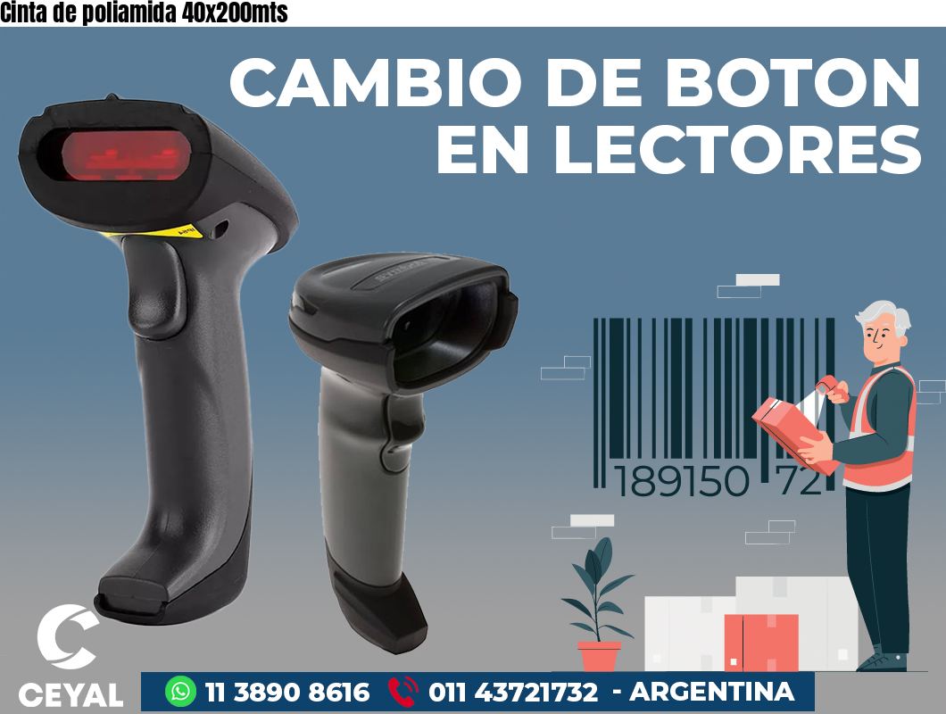 Cinta de poliamida 40x200mts