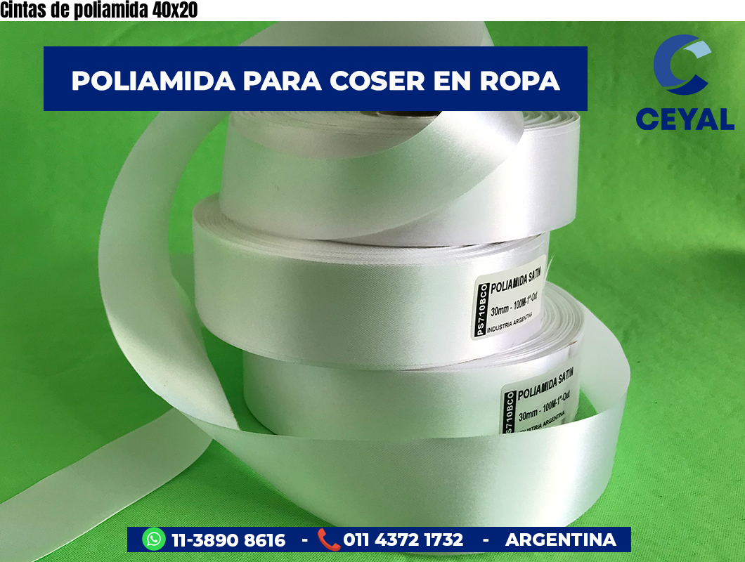 Cintas de poliamida 40×20