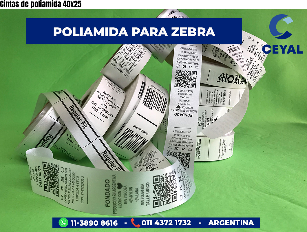 Cintas de poliamida 40×25