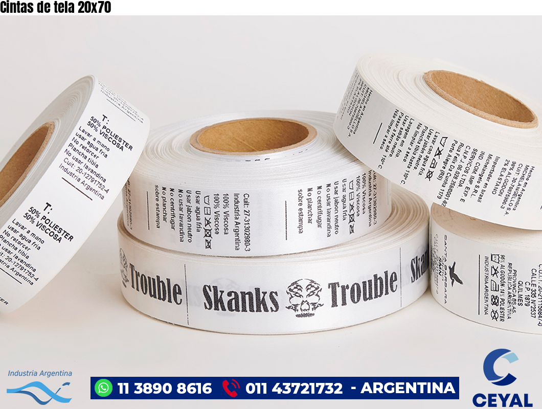 Cintas de tela 20×70