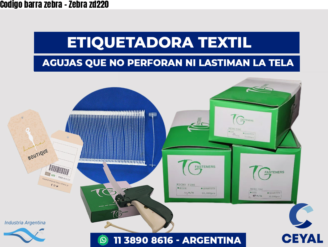 Codigo barra zebra - Zebra zd220