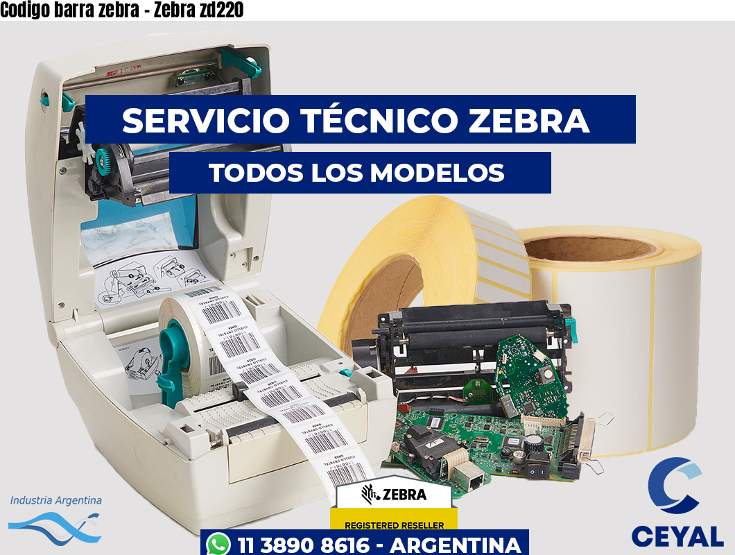 Codigo barra zebra - Zebra zd220