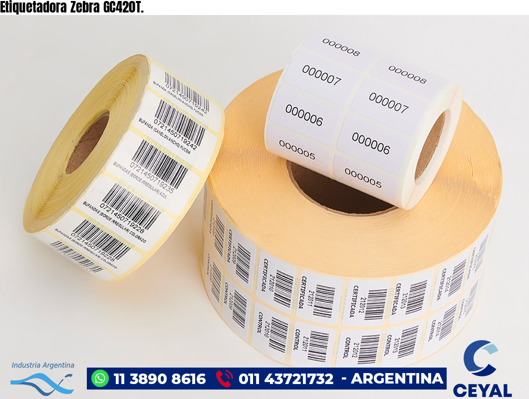 Etiquetadora Zebra GC420T.