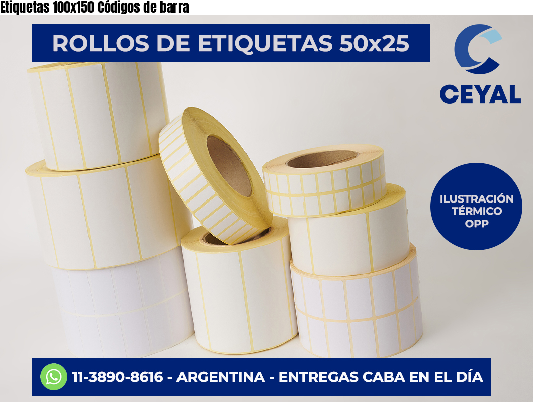 Etiquetas 100×150 Códigos de barra