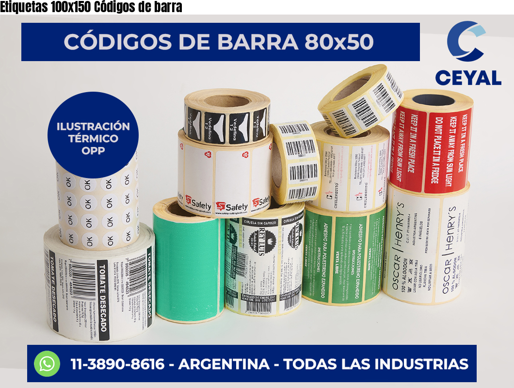 Etiquetas 100x150 Códigos de barra