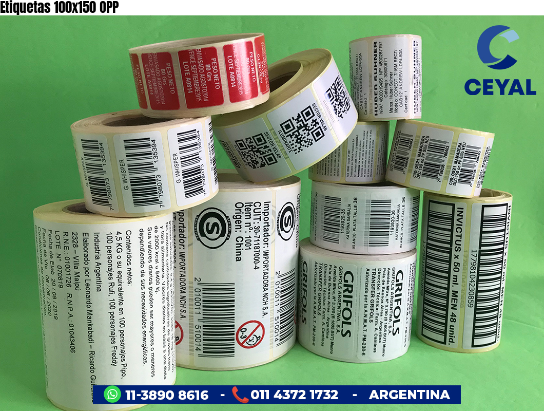 Etiquetas 100x150 OPP