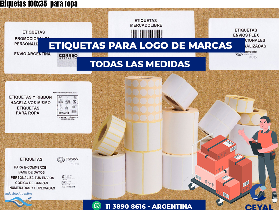 Etiquetas 100x35  para ropa