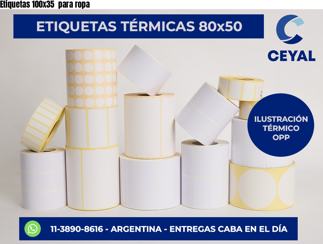 Etiquetas 100×35  para ropa