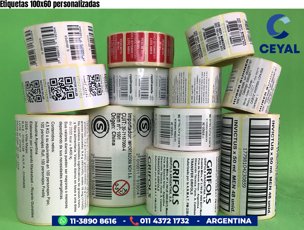 Etiquetas 100x60 personalizadas