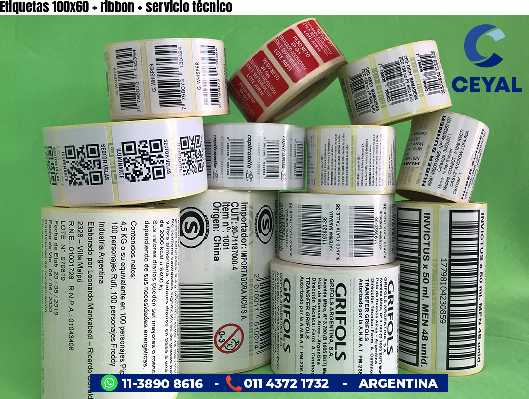Etiquetas 100x60   ribbon   servicio técnico