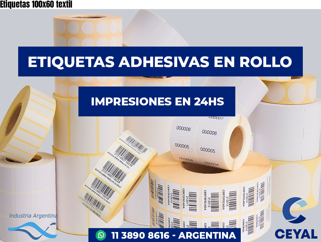 Etiquetas 100x60 textil