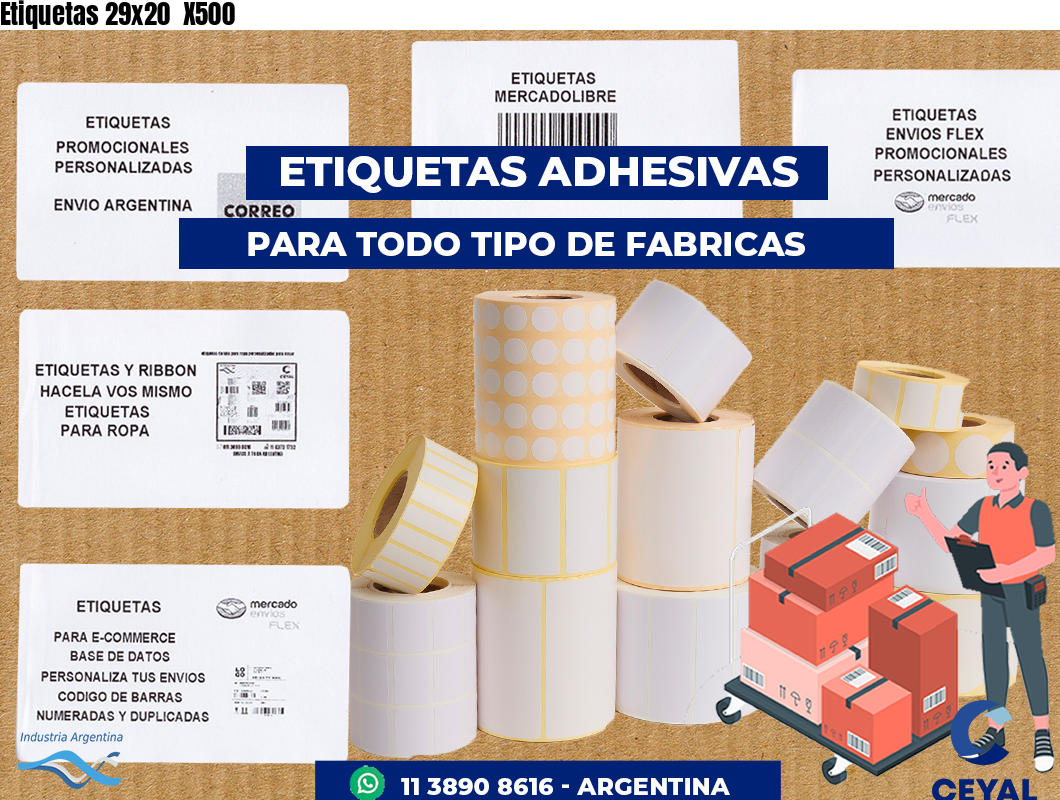Etiquetas 29x20 X500